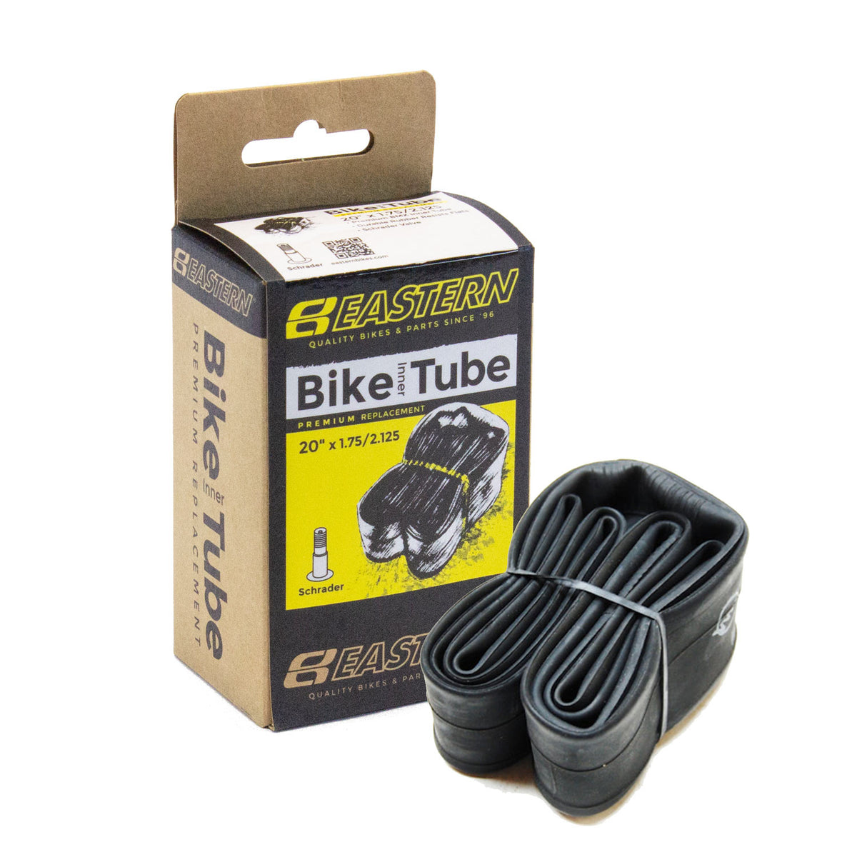 Inner Tube 20 x1.75 2.125 A V Schrader Black Eastern Bikes