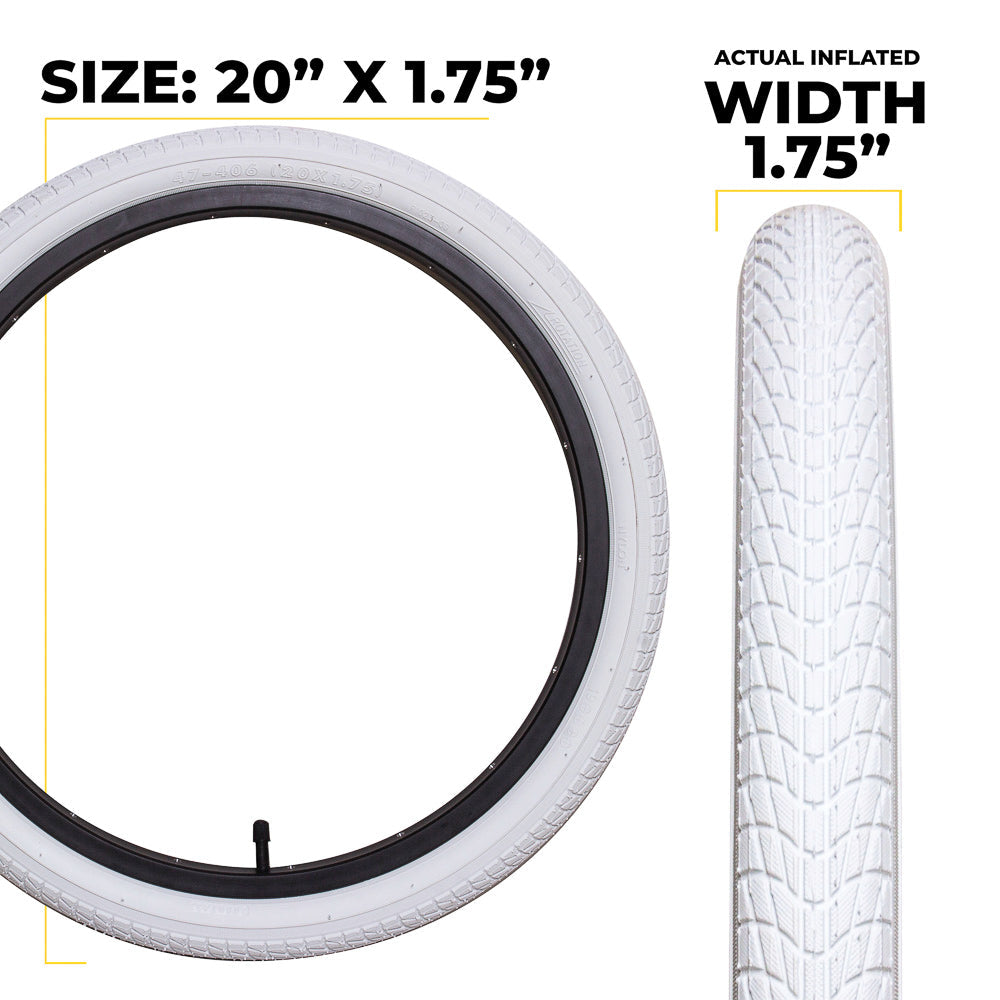 White wall bike sales tires 20 inch