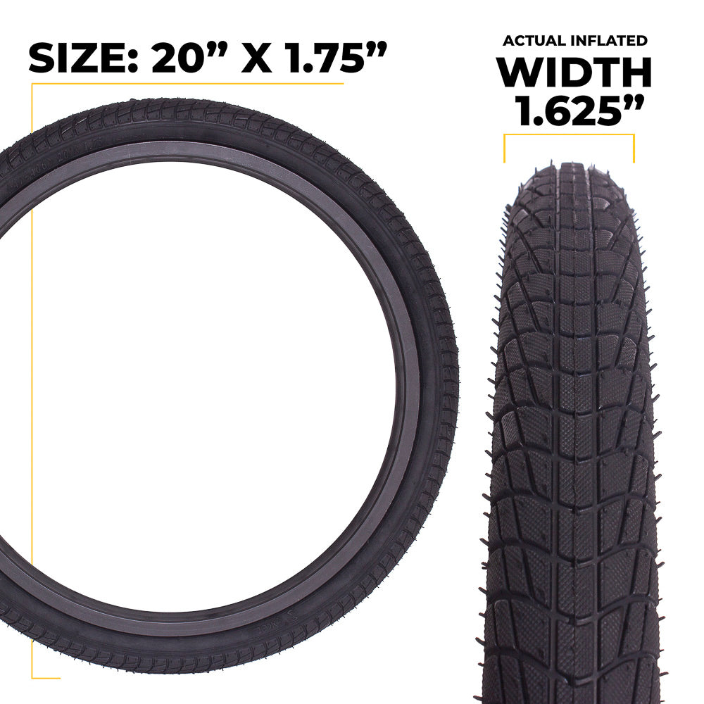 E304 20" Tire & Tube Kit Black 1 pack Eastern Bikes