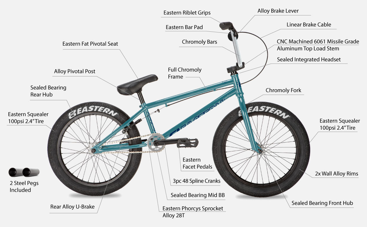 bmx bicycles parts 20" Reaper BMX Bike by Eastern Bikes