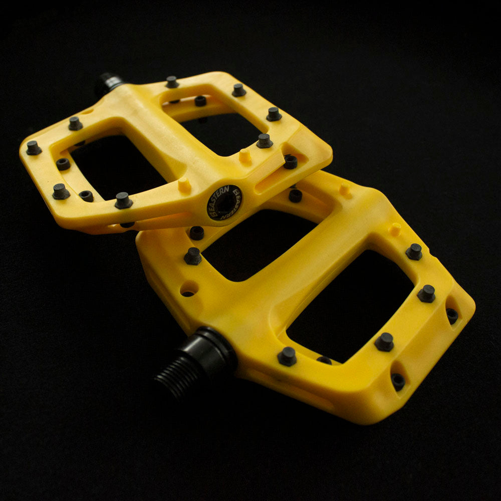 yellow pedal Linx Pedals for BMX & MTB with metal pins & sealed bearing axles – Eastern Bikes
