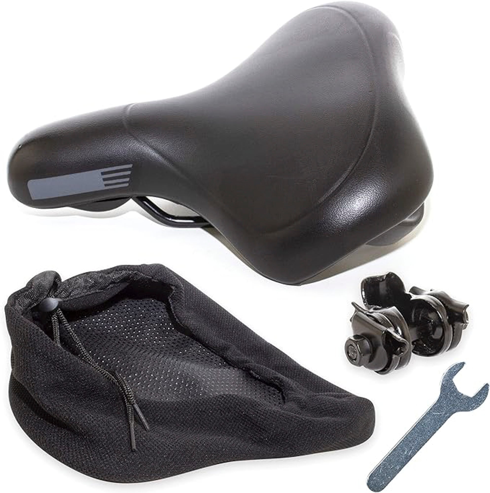 Soft Exercise Bike Seat Kit w/ Gel Cushion Cover & Tool – Eastern Bikes Soft Exercise Bike Seat Kit w/ Gel Cushion Cover & Tool – Eastern Bikes