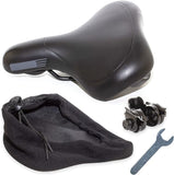 Soft Exercise Bike Seat Kit w/ Gel Cushion Cover & Tool