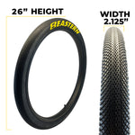 eastern bikes 26 inch growler tires measurements