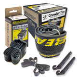 eastern bikes growler 26 inch tire and tube repair kit 1-pack black and yellow
