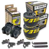 eastern bikes growler 26 inch tire and tube repair kit 2-pack black and yellow