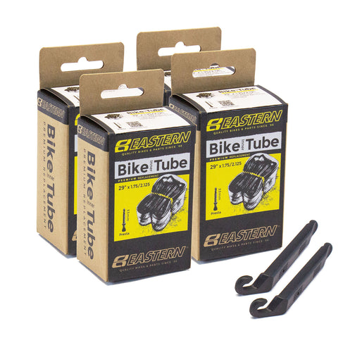 eastern bikes 29 inch tube repair kit 33mm presta valve 4 pack
