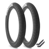 eastern bikes throttle 100psi tire kit 2-pack with levers black and white