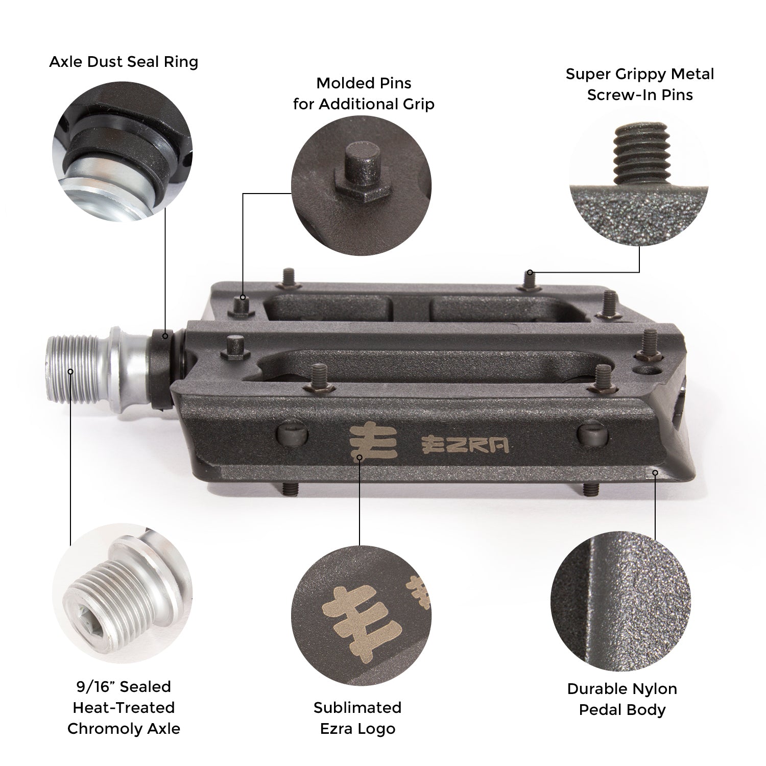 isquare pedals Ezra Flats Plus lightweight BMX pedals – Eastern Bikes