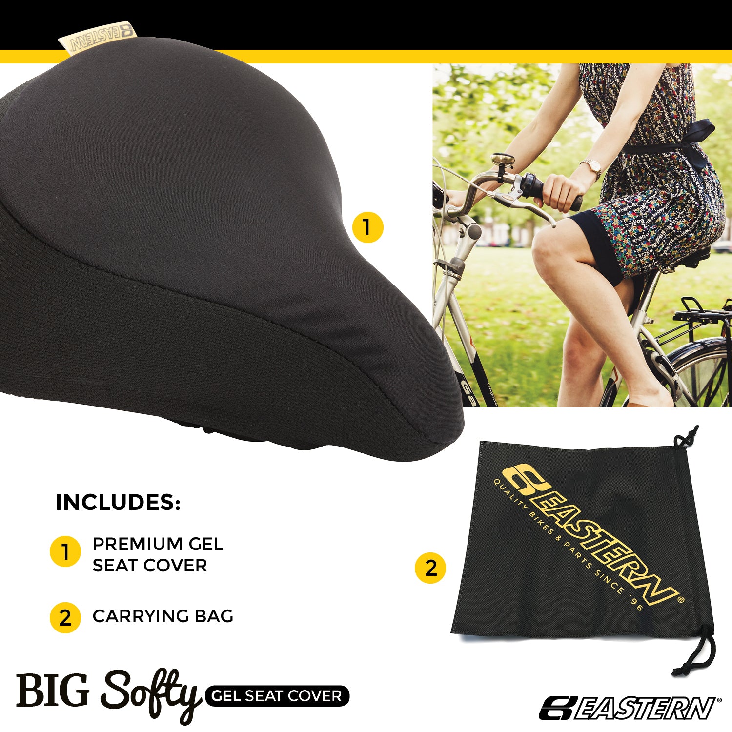 Eastern Big Softy Gel Seat Cover for beach cruisers and mountain