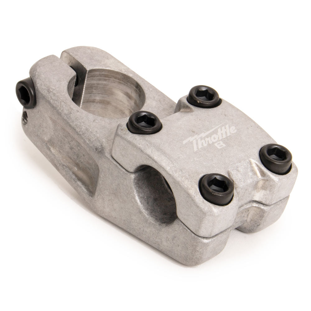 Throttle Topload BMX Stem made from light and strong 6061 forged