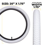 E304 20" Tire Kit White - 2 pack