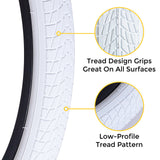 E304 20" Tire Kit White - 2 pack