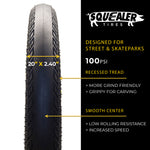 Squealer 20" x 2.4" Tire and Tube Repair Kit Black/White - 2 pack