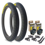 Throttle 20" x 2.4" Tire and Tube Repair Kit Black/Yellow - 2 pack