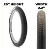 Throttle 20" x 2.2" Tire and Tube Repair Kit Black/White - 2 pack